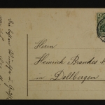 Glückliches Neujahr 1911, Ballon mit Blumen, Prägekarte