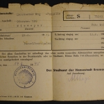 Bremen, Schadensmeldung vom Angriffsdatum 24.2.45, Gebühr bezahlt 7.7.45