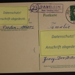 Dauelsen über Verden (Aller), Landpoststempel auf Ganzsache