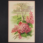 Blumen, Bäume, Spruch, Prägekarte