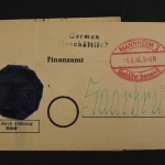 Mannheim Gebühr bezahlt roter Stempel vom 1.6.46