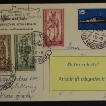 100 Jahre Norddeutscher Lloyd Bremen 1857-1957, Sonderpostkarte