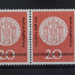 Deutschland (BRD), MiNr. 255 PLF I, waag. Paar, postfrisch