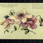 Glückwunsch zum Geburtstag, Prägekarte, Vers