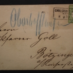 Deutsches Reich, MiNr. 7 ab Carlsruhe, Bedarfsbeleg