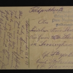 Geburtstagsgruß, Junge u. Mädchen, Blumenkorb, Brief, Hund, Prägekarte