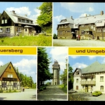 Auersberg/Erzgeb., Berghotel, Aussichtsturm, Köhlerhütte in Sossa