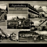 Augustusburg/Erzgeb., Drahtseilbahn, Schloß, Blick zur kirche