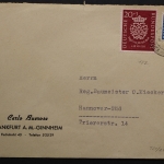 Deutschland, MiNr. 122 auf Brief, gelaufen ab Frankfurt nach Hannover