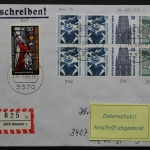 Berlin, MiNr. H-Blatt 22 + Zusatzfrankatur auf Einschreiben