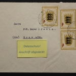 Deutschland, MiNr. 212, MeF mit 3 Marken, Bedarfsbeleg
