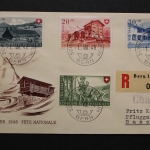 Schweiz, MiNr. 508-511, Satzbrief per Einschreiben