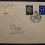 Schweiz, MiNr. 427, R-Brief mit Zusatzfrankatur, 1943