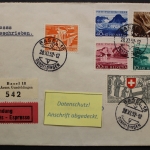 Schweiz, MiNr. 570-574, Einschreiben-Eil-Brief