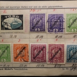 Uraltes Briefmarken-Auswahlheft Deutsche Kolonien & Österreich