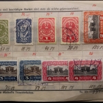 Uraltes Briefmarken-Auswahlheft Deutsche Kolonien & Österreich