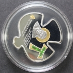Cook Inseln, 5 Dollar Papstbesuch in Assisi, 2007, Polierte Platte / Proof