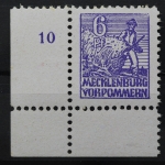Sowjetische Zone, MiNr. 33 x, Ecke links unten, postfrisch