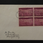 USA, MiNr. 454, Viererblock, ESST Pierre, FDC