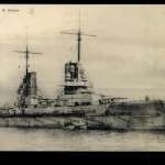 S.M.S. Kaiser, Kriegsschiff, als Feldpost gelaufen