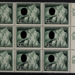 Deutsches Reich, MiNr. 843 PLF I, 9er Block, re. Rand, postfrisch