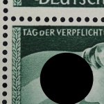 Deutsches Reich, MiNr. 843 PLF I, 9er Block, re. Rand, postfrisch