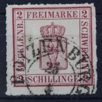Mecklenburg-Schwerin, MiNr. 6 a, gestempelt