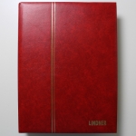 Lindner, Einsteckbuch Elegant 60 schwarze Seiten, rot