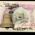 Fröhliche Ostern, Glocke, Wassermühle, Angler