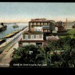 Ägypten, Port-Said, Entree du Canal et vue de Port-Said