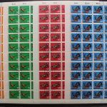 Deutschland (BRD), MiNr. 464-467, 50er Bogensatz, gestempelt