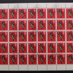 Deutschland (BRD), MiNr. 464-467, 50er Bogensatz, gestempelt