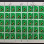 Deutschland (BRD), MiNr. 464-467, 50er Bogensatz, gestempelt