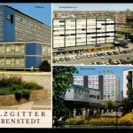 Salzgitter - Lebenstedt, Rathaus, Einkaufszentrum, Blumentriften