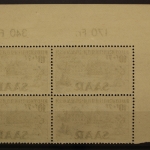 Saarland, MiNr. 263 I, Viererblock, Ecke links oben, postfrisch