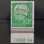 Deutschland, MiNr. 183, Unterrand mit halber HAN 15242.54, gestempelt