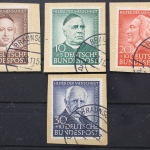 Deutschland (BRD), MiNr. 173-176, Briefstücke