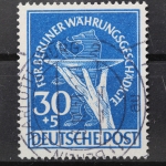 Berlin, MiNr. 70 PLF: I, gestempelt