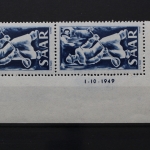 Saarland, MiNr. 284, Paar, Ecke mit Druckdatum, postfrisch