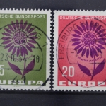 Deutschland (BRD), MiNr. 445-446, zentrische Stempel