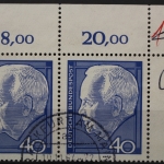 Deutschland (BRD), MiNr. 430, waag. Paar, Ecke rechts oben, gestempelt