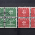 Deutschland (BRD), MiNr. 406-407, Viererblöcke, gestempelt