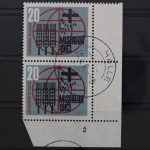 Deutschland, MiNr. 391, senkr. Paar, Ecke re. unten, FN 2, gestempelt