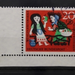 Deutschland (BRD), MiNr. 387, Ecke links unten, gestempelt