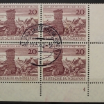 Deutschland (BRD), MiNr. 375, 4er Block, Ecke rechts unten, FN 4, EST