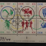 DDR, MiNr. 1039-1044 Zd, Ecke links unten mit DV 2, ESST