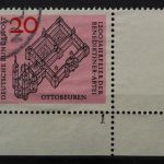 Deutschland (BRD), MiNr. 428, Ecke rechts unten, FN 1, gestempelt
