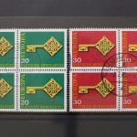 Deutschland (BRD), MiNr. 559-560, Viererblöcke, gestempelt