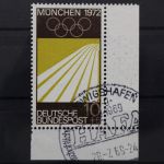 Deutschland (BRD), MiNr. 587, Ecke rechts unten, gestempelt