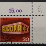 Deutschland (BRD), MiNr. 584, Ecke rechts oben, gestempelt